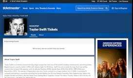 
							         Taylor Swift Tickets | 2019-20 Tour & Concert Dates | Ticketmaster UK								  
							    