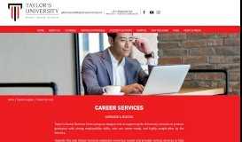 
							         Taylor's University Career Services								  
							    