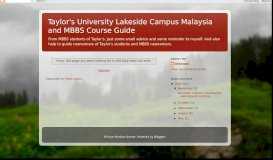 
							         Taylor's University Website - Student Portal								  
							    