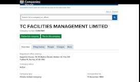 
							         TC FACILITIES MANAGEMENT LIMITED - Overview (free company ...								  
							    