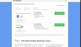 
							         TCF Bank Online Banking Login - CC Bank								  
							    