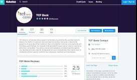 
							         TCF Bank Reviews: 218 User Ratings - WalletHub								  
							    