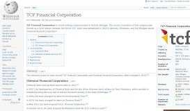 
							         TCF Financial Corporation - Wikipedia								  
							    