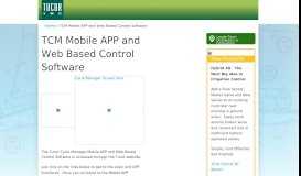 
							         TCM Mobile APP and Web Based Control Software - Tucor Inc								  
							    