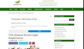 
							         TCS Alumni Portal Login Registration - FreshersNow.Com								  
							    