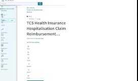 
							         TCS Health Insurance Hospitalisation Claim Reimbursement ... - Scribd								  
							    