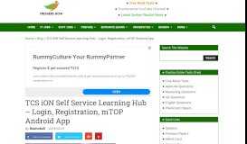 
							         TCS iON Self Service Learning Hub - Login, Registration, mTOP ...								  
							    