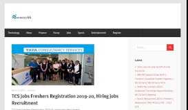 
							         TCS Jobs Freshers Registration 2019-20, Hiring jobs Recruitment ...								  
							    