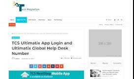 
							         TCS Ultimatix App Login and Ultimatix Global Help Desk Number								  
							    