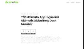 
							         TCS Ultimatix App Login and Ultimatix Global ... - Techonloop								  
							    