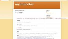 
							         TCS / Ultimatix - myimpnotes								  
							    