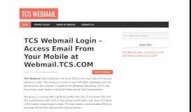 
							         TCS Webmail - Access Your Email Account At Webmail.TCS ...								  
							    