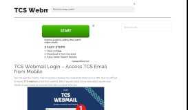 
							         TCS Webmail Login – Access TCS Email from Mobile								  
							    