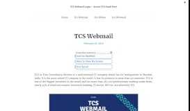 
							         TCS Webmail Login – Access TCS Email Here								  
							    