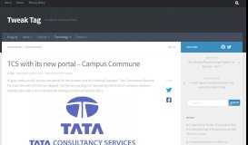 
							         TCS with its new portal - Campus Commune - Tweak Tag								  
							    