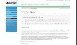 
							         TCS-Zertifikate - ACOnet								  
							    