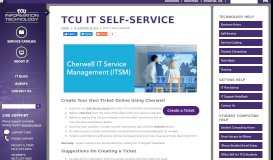 
							         TCU IT Self-Service - TCU Information Technology								  
							    