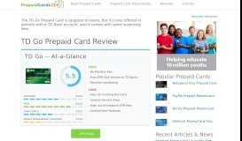 
							         TD Go Reloadable Prepaid Card Review - Prepaid Debit Card								  
							    