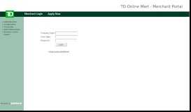 
							         TD Online Mart - Merchant Portal - Bambora | Member Login								  
							    