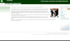 
							         TD Securities - Fixed Income, Currencies and Metals Research portal								  
							    