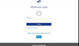 
							         TDS | Account Management Login								  
							    