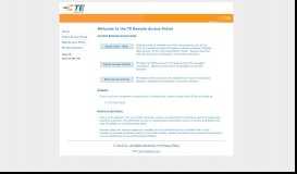 
							         TE Remote Access Portal								  
							    
