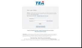 
							         TEA Login - The Texas Education Agency								  
							    