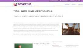 
							         Teach in UAE Schools - Edvectus								  
							    