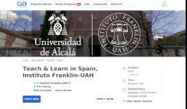 
							         Teach & Learn in Spain, Instituto Franklin-UAH | Go Overseas								  
							    