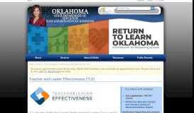 
							         Teacher and Leader Effectiveness (TLE) | Oklahoma State ...								  
							    