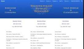 
							         Teacher and Staff Websites - Runnemede Site								  
							    