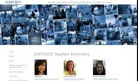 
							         Teacher Directory - GATFACS								  
							    