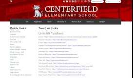 
							         Teacher Links - Centerfield Elementary - OCSArtsCenter.org								  
							    