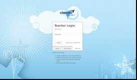 
							         Teacher Login - Elevate Education - Portal								  
							    