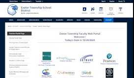 
							         Teacher Portal Page / Exeter Teacher Start Page								  
							    