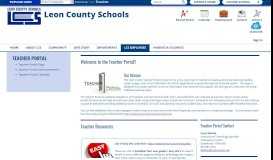 
							         Teacher Portal / Teacher Portal Page - Leon County Schools								  
							    