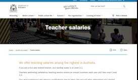 
							         Teacher salaries - The Department of Education								  
							    