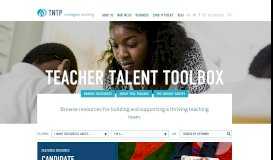 
							         Teacher Talent Toolbox | TNTP								  
							    