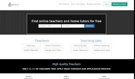 
							         TeacherOn: Best Online teachers, Home tutors, Assignment help								  
							    