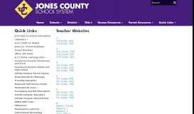 
							         Teachers - Jones County School System								  
							    