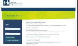 
							         Teachers Portal - Teachers Registration Board of South Australia								  
							    