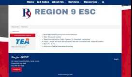 
							         Teachers - Region 9 ESC								  
							    