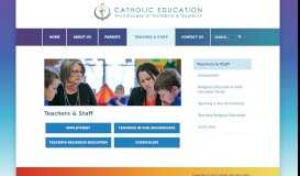 
							         Teachers & Staff – Catholic Education								  
							    
