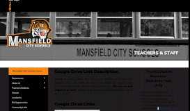 
							         Teachers & Staff - Mansfield City Schools								  
							    