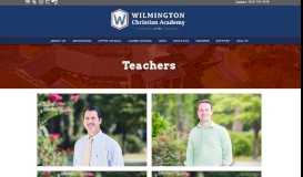 
							         Teachers — Wilmington Christian Academy - Private School								  
							    