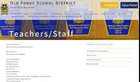 
							         Teachers/Staff – Old Forge School District								  
							    