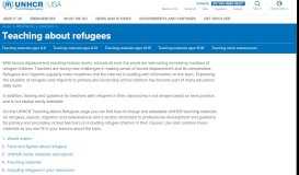 
							         Teaching about refugees - UNHCR								  
							    