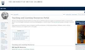 
							         Teaching and Learning Resources Portal - UBC Wiki								  
							    