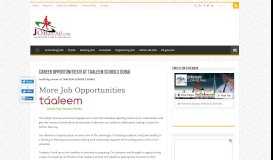 
							         Teaching Career Vacancies AT TAALEEM SCHOOLS DUBAI								  
							    
