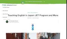 
							         Teaching English in Japan: JET Program and More | Volunteer ...								  
							    